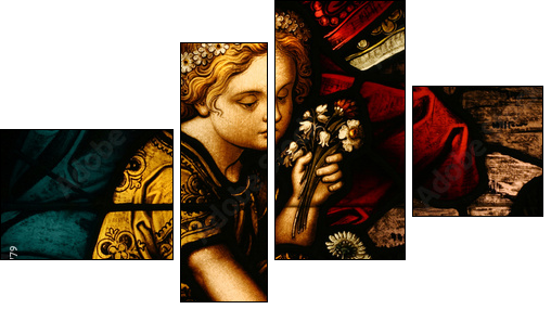 Stained Glass  - Obraz czteroczęściowy, Fortyk