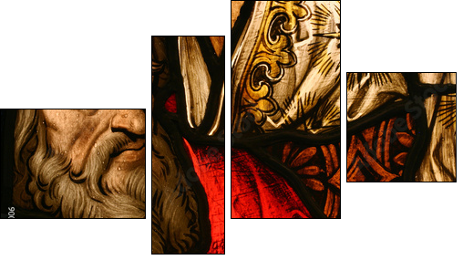 Stained Glass  - Obraz czteroczęściowy, Fortyk