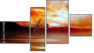 pustynna burza o wschodzie słońca
 - Obraz czteroczęściowy, Fortyk