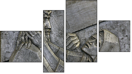 4th Station of the Cross - Jesus meets His Mother  - Obraz czteroczęściowy, Fortyk