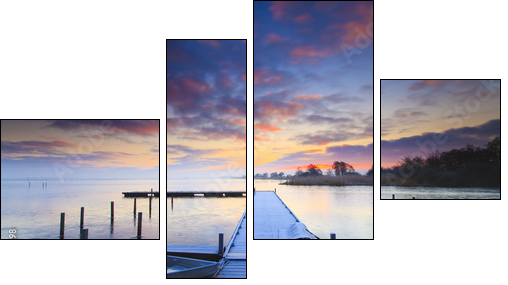 Spokojny poranek – jezioro o wschodzie słońca
 - Obraz czteroczęściowy, Fortyk