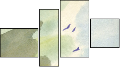 Water colour landscape  - Obraz czteroczęściowy, Fortyk