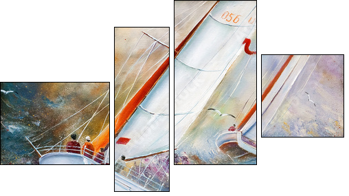 Sea regatta  - Obraz czteroczęściowy, Fortyk