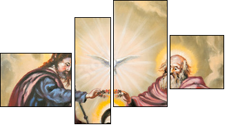 Sacred Trinity and the Mother of god  - Obraz czteroczęściowy, Fortyk