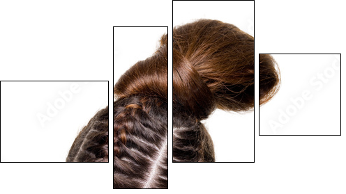 Beauty pigtails  - Obraz czteroczęściowy, Fortyk