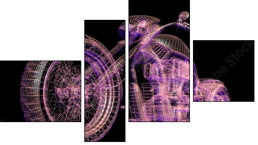 picture of  bike.  - Obraz czteroczęściowy, Fortyk