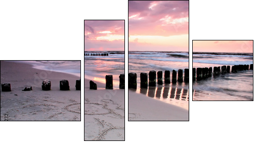 Serce na piasku – plaża wieczorna
 - Obraz czteroczęściowy, Fortyk
