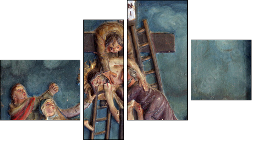 Jesus' body is removed from the cross  - Obraz czteroczęściowy, Fortyk