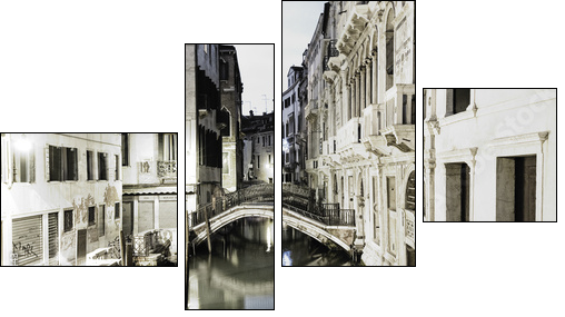 Wenecja nocą – kanał w blasku księżyca
 - Obraz czteroczęściowy, Fortyk