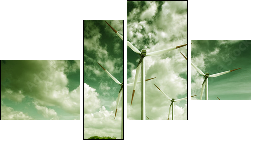 Energia z wiatru i chmur – turbiny
 - Obraz czteroczęściowy, Fortyk