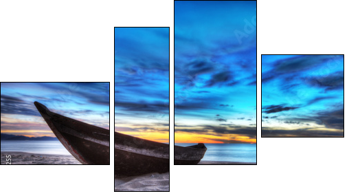 Egzotyczna łódka w tropikach
 - Obraz czteroczęściowy, Fortyk