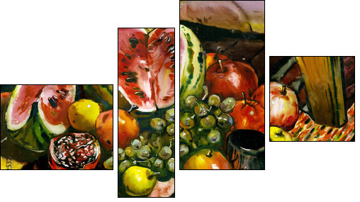 Fruit still-life  - Obraz czteroczęściowy, Fortyk