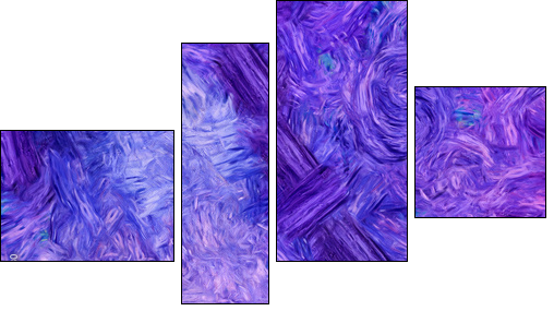 Abstract texture background. Digital painting in Vincent Van Gogh style artwork. Hand drawn artistic pattern. Modern art. Good for printed pictures, postcards, posters or wallpapers and textile print. - Obraz czteroczęściowy, Fortyk