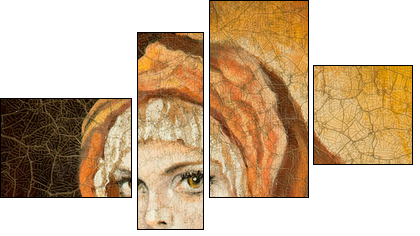 The Madonna drawn by me by oil on canvas (fragment)  - Obraz czteroczęściowy, Fortyk