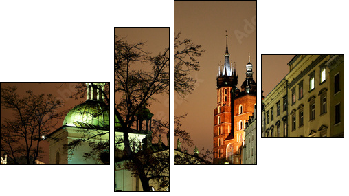 Krakowski rynek – wieczorny refleksja
 - Obraz czteroczęściowy, Fortyk