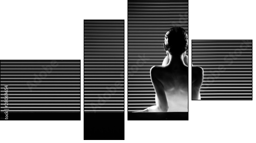 Symetria i kobieta – paski i krągłości
 - Obraz czteroczęściowy, Fortyk