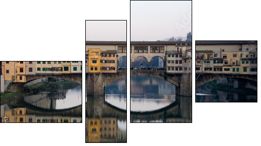Florencja – zabytkowy most Ponte Vecchio
 - Obraz czteroczęściowy, Fortyk
