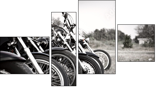 Bikes  - Obraz czteroczęściowy, Fortyk