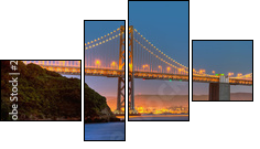 San Francisco Bay Bridge Panorama - Obraz czteroczęściowy, Fortyk