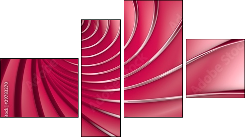 Różana spirala – złudzenie optyczne
 - Obraz czteroczęściowy, Fortyk