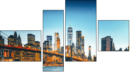 Mostem prosto na Manhattan - Obraz czteroczęściowy, Fortyk