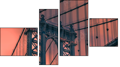 Manhattan bridge - Obraz czteroczęściowy, Fortyk