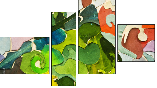 expressive abstract - Obraz czteroczęściowy, Fortyk
