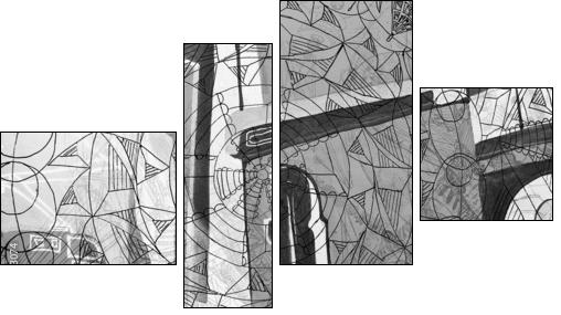 expressive abstract - Obraz czteroczęściowy, Fortyk
