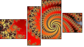 fractal graphic  - Obraz czteroczęściowy, Fortyk