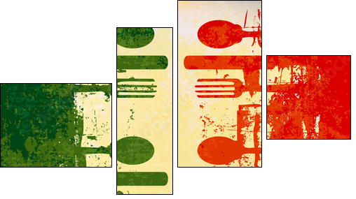 Italian Menu Vector Template
 - Obraz czteroczęściowy, Fortyk