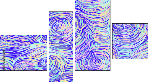 Hand drawn seamless background in impressionism style. Soft colors, perfect seamless texture - Obraz czteroczęściowy, Fortyk