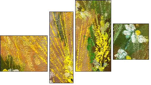 Wild flowers  - Obraz czteroczęściowy, Fortyk