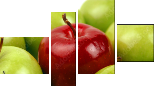 Zielone jabłka i czerwony rodzynek
 - Obraz czteroczęściowy, Fortyk