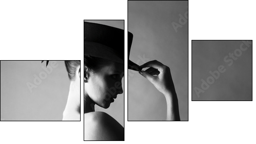 Akt – kobiecy kapelusznik
 - Obraz czteroczęściowy, Fortyk