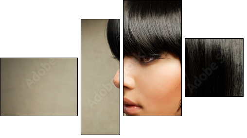 Beautiful Brunette. Egyptian Style. Hairstyle  - Obraz czteroczęściowy, Fortyk