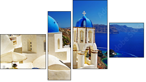 Santorini w bieli i błękicie
 - Obraz czteroczęściowy, Fortyk
