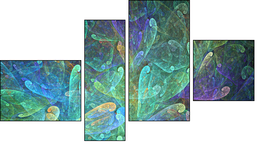 Rafa koralowa – abstrakcja w kolorach oceanu
 - Obraz czteroczęściowy, Fortyk