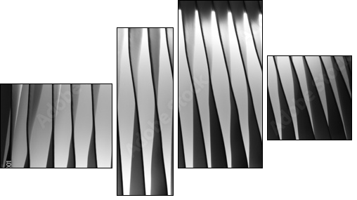 Symetria formy, asymetria cienia
 - Obraz czteroczęściowy, Fortyk
