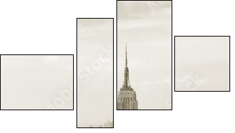Manhattan – vintage panorama w sepii
 - Obraz czteroczęściowy, Fortyk