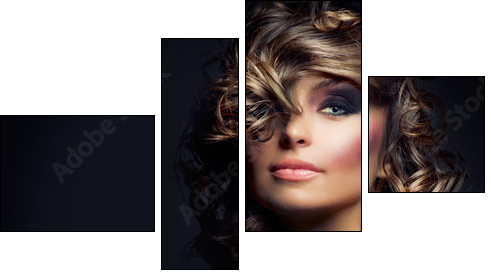 Fashion Beauty Portrait. Sexy Girl  - Obraz czteroczęściowy, Fortyk
