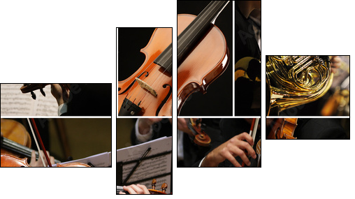 classical music collage  - Obraz czteroczęściowy, Fortyk
