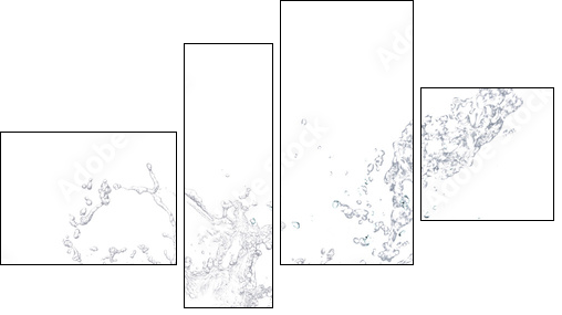 Kuszące truskawki w zimnej kąpieli - Obraz czteroczęściowy, Fortyk