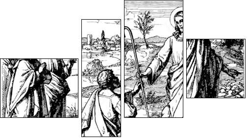 Good Shepherd  - Obraz czteroczęściowy, Fortyk
