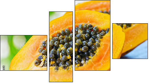 Porażające piękno żółto - pomarańczowe - Obraz czteroczęściowy, Fortyk