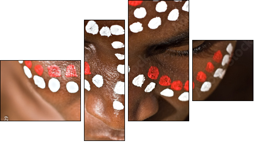 Kolory Afryki – makijaż plemienny
 - Obraz czteroczęściowy, Fortyk