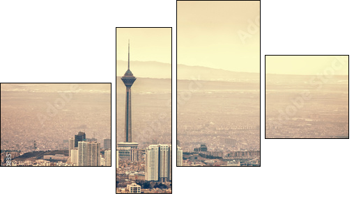 Tehran Skyline  - Obraz czteroczęściowy, Fortyk