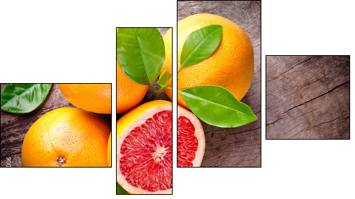Świeżość grapefruitu  - Obraz czteroczęściowy, Fortyk