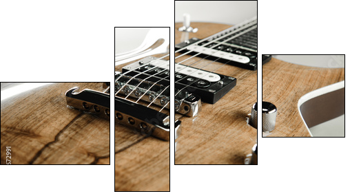 Electric guitar close-up  - Obraz czteroczęściowy, Fortyk