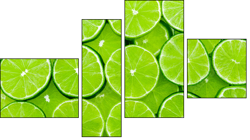 Kwaśna zieleń limonki  - Obraz czteroczęściowy, Fortyk