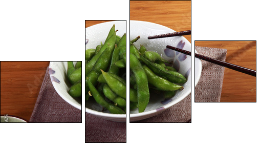 edamame cucina giapponese  - Obraz czteroczęściowy, Fortyk